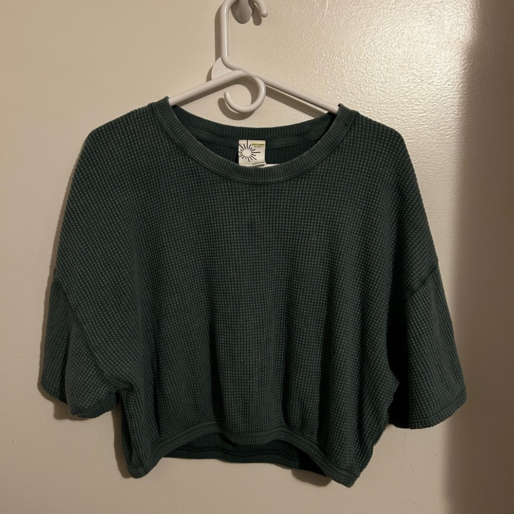 Offline by Aerie Cropped waffle shirt